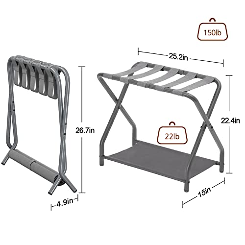 Amhancible HLR02GY Luggage Rack, Set Of 2 thumb #4