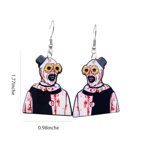 Gothic Horror Earrings for Women Men Halloween Acrylic Exaggerated Earrings Halloween Jewelry Gifts2