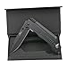 Navaja semi automática supervivencia negra. Hoja de 9 cm. Con linterna y...