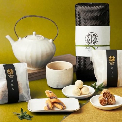 五家宝詰め合わせセット 3種入 竹籠ギフトBOX入り(ひとくち五家宝/あんこ玉/黒ごまきなこ玉)