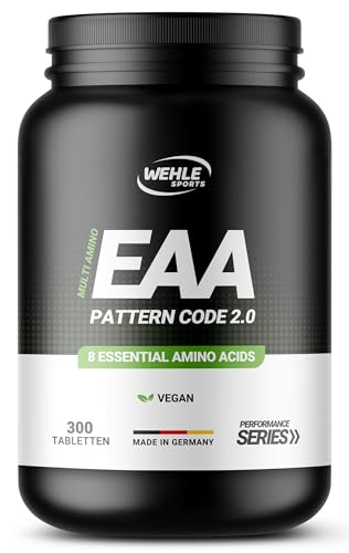 Aminosäuren Tabletten [300 Stück] Multi Amino EAA - Aminosäuren Komplex Hochdosiert - Essentielle Aminosäuren EAA - Amino Acids 8 - EAAS Wehle Sports - Verpackung kann variieren