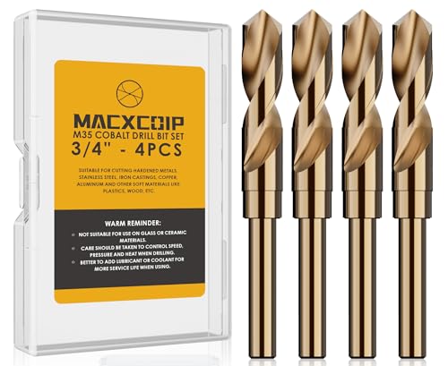3/4"(4pcs) Cobalt Drill Bit Set M35 HSS Jobber Length
