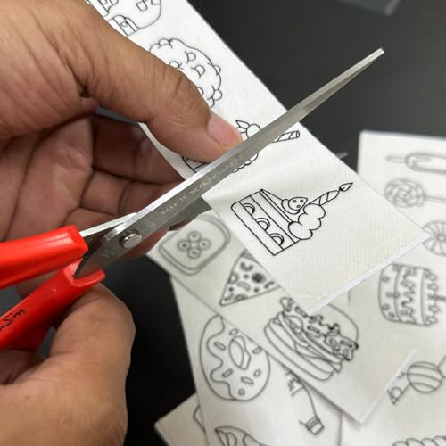 Image of Embroiderymaterial Stick and Stitch Embroidery Patches Patterns, Water Soluble Wash Away Embroidery Transfer Stabilizer Paper with Pre-Printed Designs, Threads, Needle & Cutter for Hand Sewing