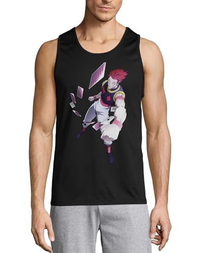 Débardeur en coton pour homme Anime 56 noir idéal pour le sport et le quotidien