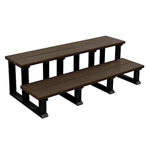 highwood SPASTP-IA1-2x48-ACE Collection Hot Tub/Spa Two Tier Steps, 48", Weathered Acorn