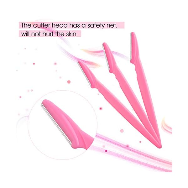FEPITO 20 Stücke Damen Gesicht Rasierer Augenbraue Rasierer Former Rasierapparat für Damen und Männer Mehrzweck Peeling Gesicht Rasiermesser (20pcs) – Bild 4