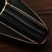 Galiner Cigar Ashtray Travel Ceramic Ashtray For Cigars Outdoor Cigar Ash Tray Accessoires(Black With Golden line)