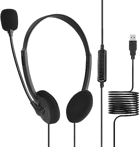 ヘッドセット USB ヘッドセット マイク USB pc用ヘッドセット 有線 軽量 ノイズキャンセリング マイク ヘッドセット USB 両耳 音量調節 通気 ヘッドセット テレワーク リモートワーク Web会議 在宅勤務