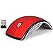 weixingu Foldable 2.4GHz Wireless Mouse for the PC computer mouse Foldable creativity folding Mouse/Mice + USB 2.0 Receiver for PC Laptop-red