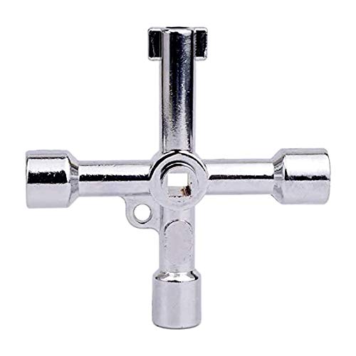 4 Way Multi-Functional Utilities Key, Plumbing Key Wrench, Plumber Key