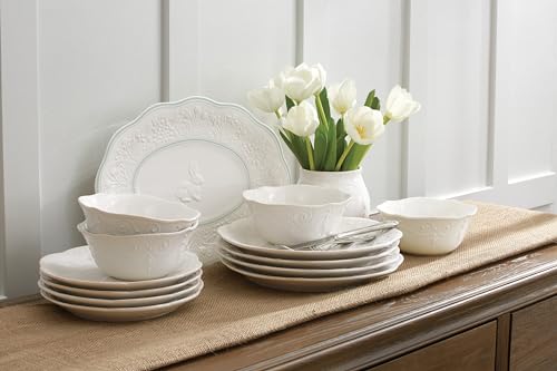 Lenox-French-Perle-12-Piece-Dinnerware-Set-White-with-Accent-Plates