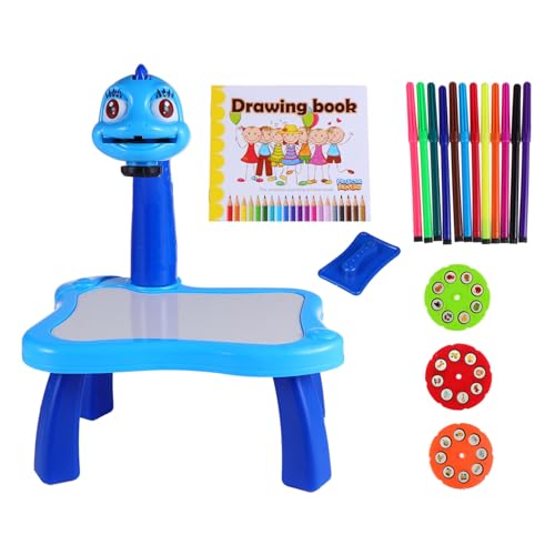 SOIMISS Mesa Proyector Dibujo Infantil Multifunción con Tablero Dibujo Animado y para Aprendizaje y Coordinación Motriz