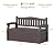 Patiowell 70 Gallon Plastic Storage Bench, Water-Resistant Deck Box for Patio Furniture, Garden Tools, Pool Storage and Outdoor Cushions, Brown