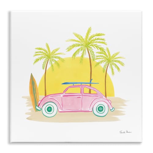 Tropical Summer Travel Beach, 12 x 12 Inch Mounted Print on Wall Plaque