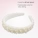 CONAIR Scunci Pearl Headband - ideal for all occasions- fashionable and trendy nonslip head band- hair accessories for women - holiday headwear - stocking stuffers - gifts for her -Ivory