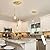 cenzoz 3-Lights Modern Pendant Lights for Kitchen Island LED Dimmable Crystal Glam Ceiling Pendant Lighting Chandelier for Dining Room Hallway Bedroom Corner Lamp Antique Gold