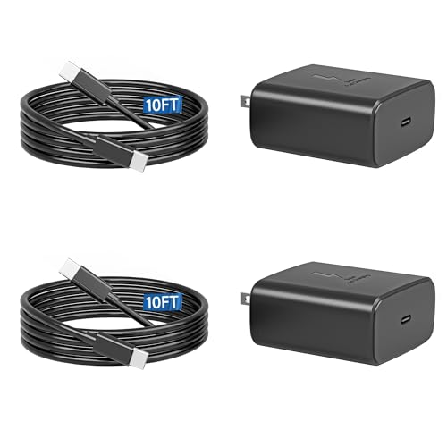 45W Samsung Super Fast Charger Type C 3.0 [2 Pack] with 10FT Type C Charging Cable Cord-45W USB-C Charger PPS Wall Charging Block for Samsung Galaxy S23 Ultra/S23/S23+/S24/S24+/S24Ultra/S22+/S22 Ultra