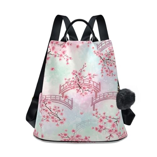 Sac à dos femme fleurs de cerisier antivol : finis les pickpockets