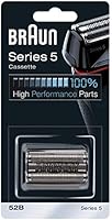 Braun Pièce de Rechange 52B Noire pour Rasoir Compatible avec les Rasoirs Series 5