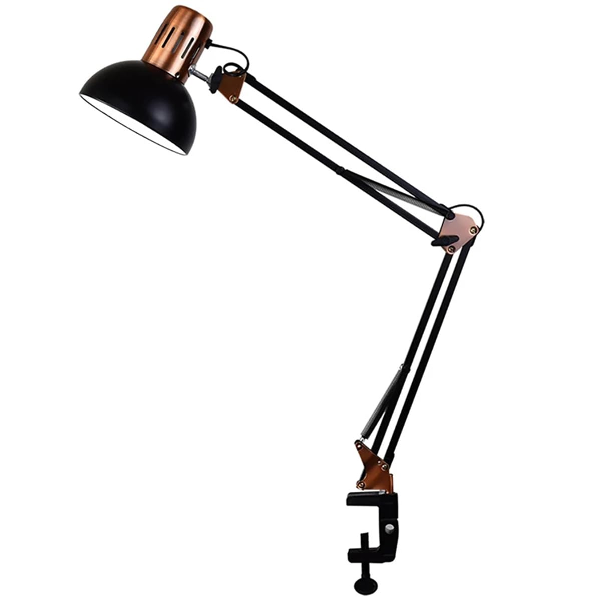LED Lampe de Bureau, Lamp de Table, Lampe avec Pince d'architecte, USB Lampe Lecture pour Chambre Livre, Deco Bureau (noir)