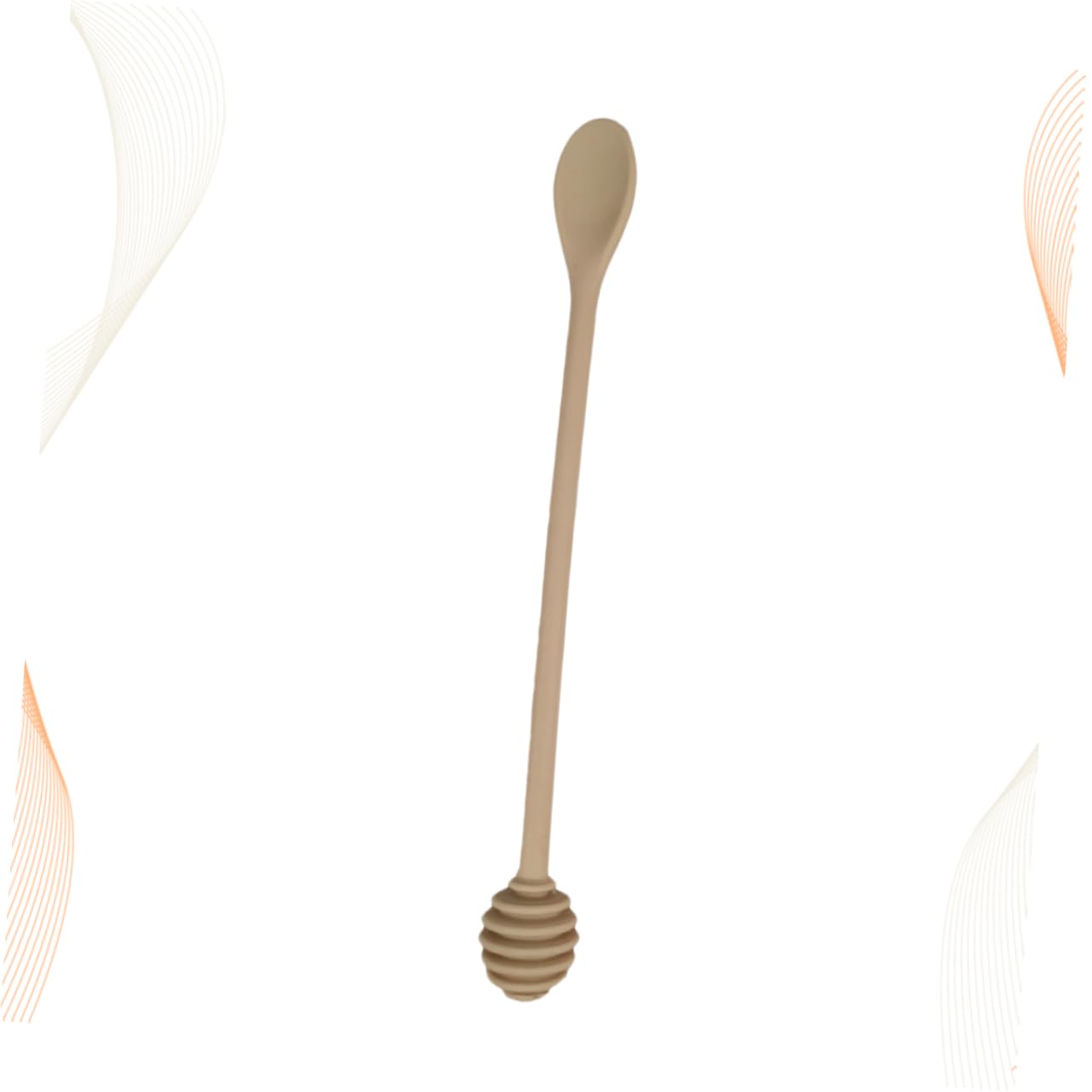 Ciieeo Extra Long Honey Stirring Spoon Honey Pot Dipper Stick Silicone Covered Nylon Spoon Random