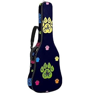 Housse de protection imperméable en tissu Oxford pour guitare électrique avec poignée latérale rembourrée Motif flamant rose, Multicolore., 42.9×16.9×4.7 in, Sacs pour guitare acoustique - Les Beatles, Paul McCartney, John Lennon, RIngo Starr, George Harrison
