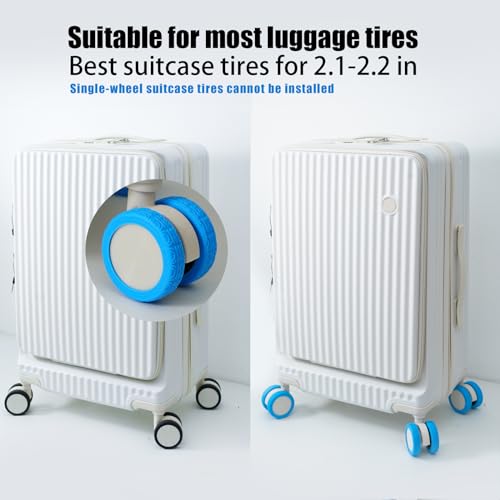 Luggage Wheel Covers 8 Pack Silicone Universal Fit Protects Wheel Suitcase Wheel Covers Protector Covers Cover for Carry-on Luggage with Spinner Luggage (grey), groy4