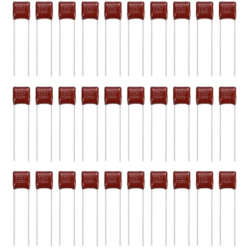Condensateur CBB21 100V 225J 2.2uF pour circuit imprimé et luminaire rouge