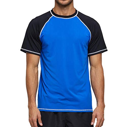 Arcweg Herren Rashguard UV T-Shirt Schwimm Shirt Kurzarm Schnell Trocknend Wassersurf-Shirt UPF 50 Tops Badeshirts (M-3XL)