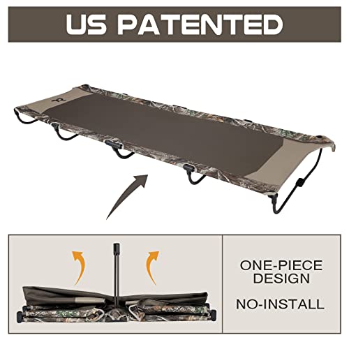 Tr Camping Cots Foldable For Adults,20 Second Set Up Folding Portable Cot Bed,Us Patented Camping Sleeping Cots For Outdoor Hunting Fishing With Carry Bag(Camo) #TOP3