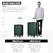 mixi 20 Inch Expandable Carry On Luggage PC Hard Shell Suitcase Top Opening Rolling Travel Suitcases with Spinner Wheels & TSA Lock, Blackish Green