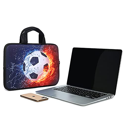 11" 11.6" 12" 12.1" 12.5" inch Laptop Carrying Bag Chromebook Case Notebook Ultrabook Bag Tablet Cover Neoprene Fit Samsung Google Acer HP DELL Lenovo Asus (11 11.6 12.1 12.2 inch, Football Fire) by Baocool - Used condition - Image 7