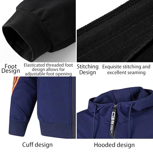 Survêtement homme ARMAAN ensemble jogging à capuche noir - 4