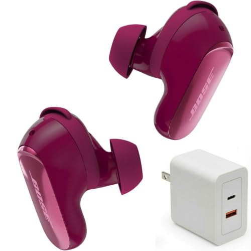 Bose QuietComfort Ultra Earbuds (2nd Gen) Bundle with Fast Charger - Wireless Noise Cancelling Earbuds with Mic, Immersive Audio, USB-C Charging, Up to 6 Hours Battery, IPX4 Rating, (Deep Plum) - image 1