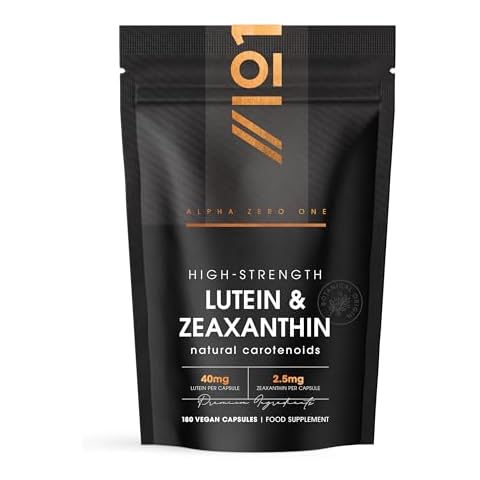 Lutein & Zeaxanthin with BioPerine – 180 Vegan Capsules Cover