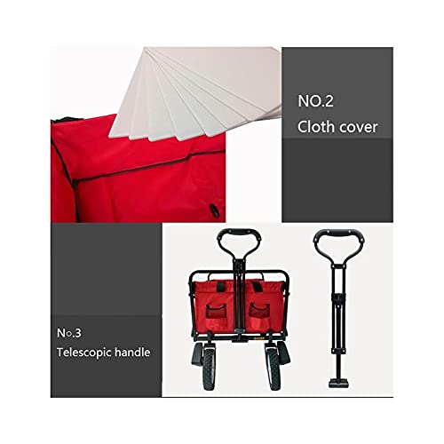 LICHUAN Einkaufstrolley, zusammenklappbar, tragbar, für den Außenbereich, für Einkaufen, Picknick, Aufbewahrung zu Hause (Farbe: 10) – Bild 6