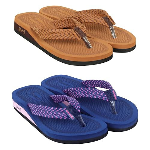 Image of Dashny Women's (1435-1434) |Extra Super Soft Comfortable Slippers |Tan Brown Casual Slides Slippers