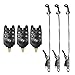 Lixada 4Pcs Colors LED Carp Fishing Swinger with Zippered Case