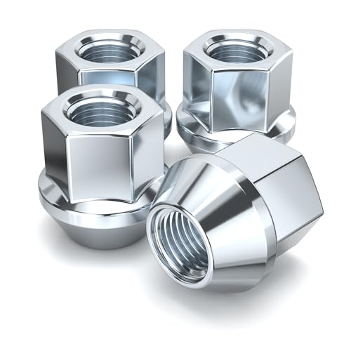White Knight 1309-14S Zinc M14x1.50 Open-End Bulge Acorn Lug Nut, 4 Pack
