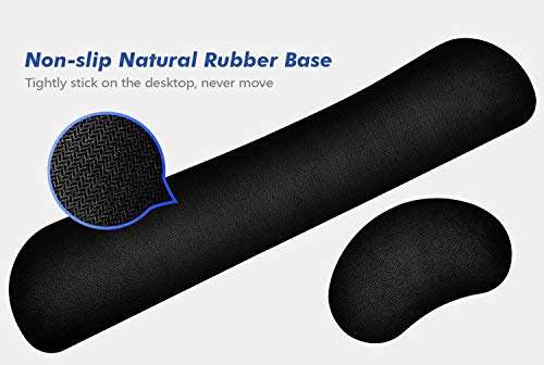 Mouse Wrist Rest Pad 17" Keyboard Wrist Rest Support Bar Memory Foam Set For Easy Typing Wrist Pain Relief Ergonomic Design Durable Anti-Skid Wrist Cushion For Office/Gaming/Laptop (1Pc) (Normal) #TOP7