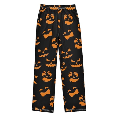ZZXXB Halloween Ghost Boys Long Pants Soft Trousers Elastic Waist Kids Lounge Bottoms with Pockets S-XL