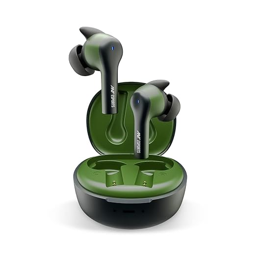 Ant Esports Infinity Bluetooth Truly Wireless in Ear Earbuds, Gaming Earbuds | Low Latency with Dedicated Gaming Mode | Bluetooth 5.0 |IPX4 Rating | Upto 25Hrs Playtime with mic – Military Green at Rs. 1099