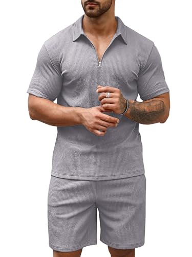 Image of Vogaan Men's Premium Cotton Blend Pyjama Set | Stylish Solid Polo Tshirt and Shorts | Casual Night Suit Wear Set for Man | Summer Co-ords Set with Shorts | Comfortable Nightwear & Loungewear