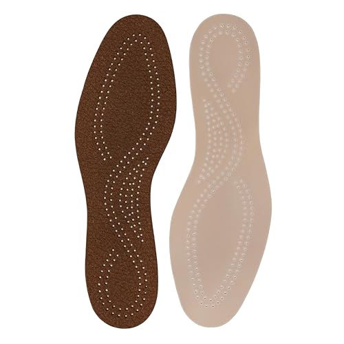 Bama Einlegesohle Leather Fiber – Schuheinlagen aus Leder, dämpfender Schuhschutz, recycelte & feuchtigkeitsabsorbierende Lederfaser, hochwertige Schuheinlagen für Erwachsene, 1 Paar - 40/41 EUR