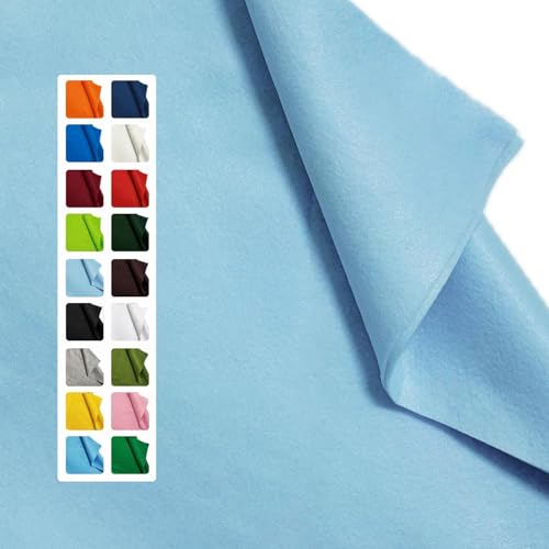 Baby Blue Felt Fabric 36" x 18" 1.6mm Thick Craft Felt Sheet