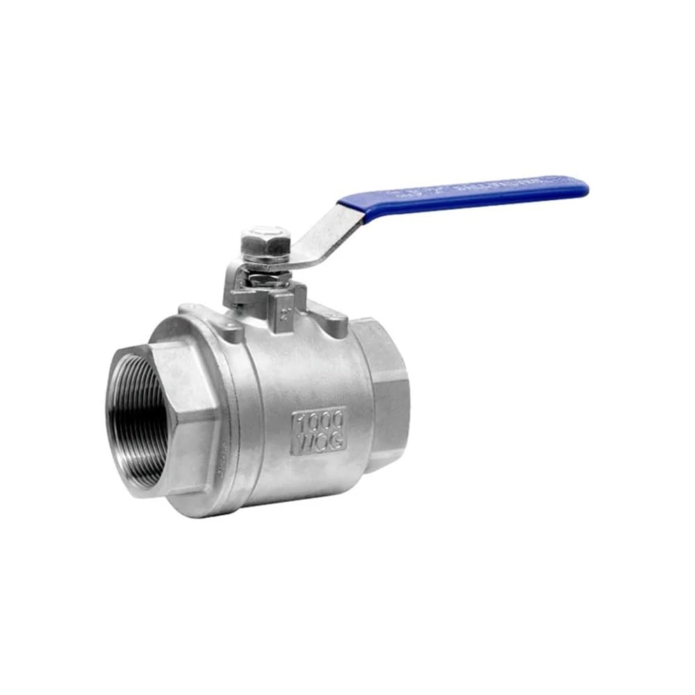 Stainless Steel BallValve SS304 2P Full Port Ball Valve 1/2" 3/4" 1" 1-1/4" Female Valve Vinyl Handle Valves(2")