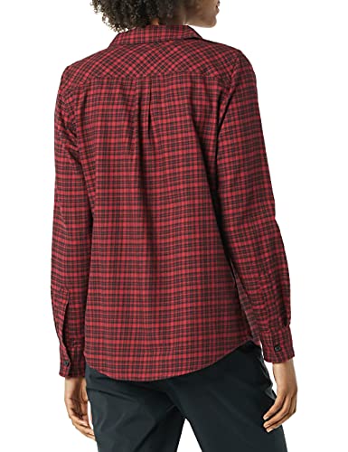 Image of Amazon Essentials Women's Regular-Fit Long-Sleeve Lightweight Plaid Flannel Shirt with Brushed Finish, Shirttail Hem