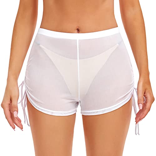 SHERRYLO Swim Shorts Women Sheer Board Short See Through Bikini Bottom Mesh Swimsuit Bottoms Sexy See Thru Bathing Suit3