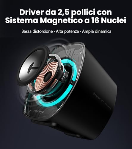 G1000 II Casse per Computer Gaming, Driver Full-Range da 2,5 Pollici con Bassi Potenziati, Bluetooth 5.4 via USB-C/AUX, 9 Modalità RGB Dinamiche, Compatte per PC/PS5/Switch (Nero) - Casse per PC - Immagine 1