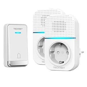 Sonnette Sans Fil 400M avec 2 Récepteurs TECKNET